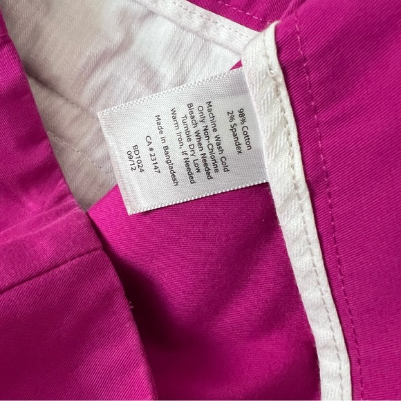 Talbots Deep Pink Heritage Cropped Pants - Picture 6 of 8